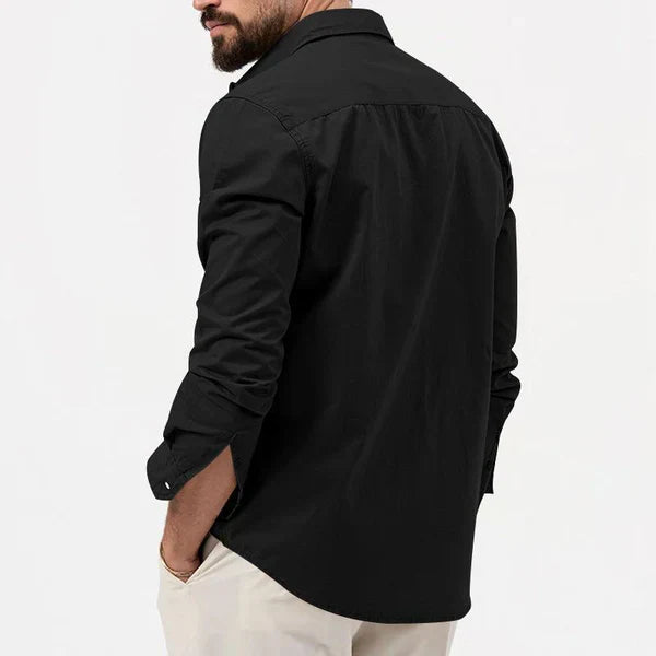 Stylish Men's Cargo Shirt - Tobias-Khaki-S-The Livary