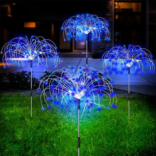 Waterproof Solar Garden Light with Firework Effect – SparkGlow-Multicoloured-The Livary