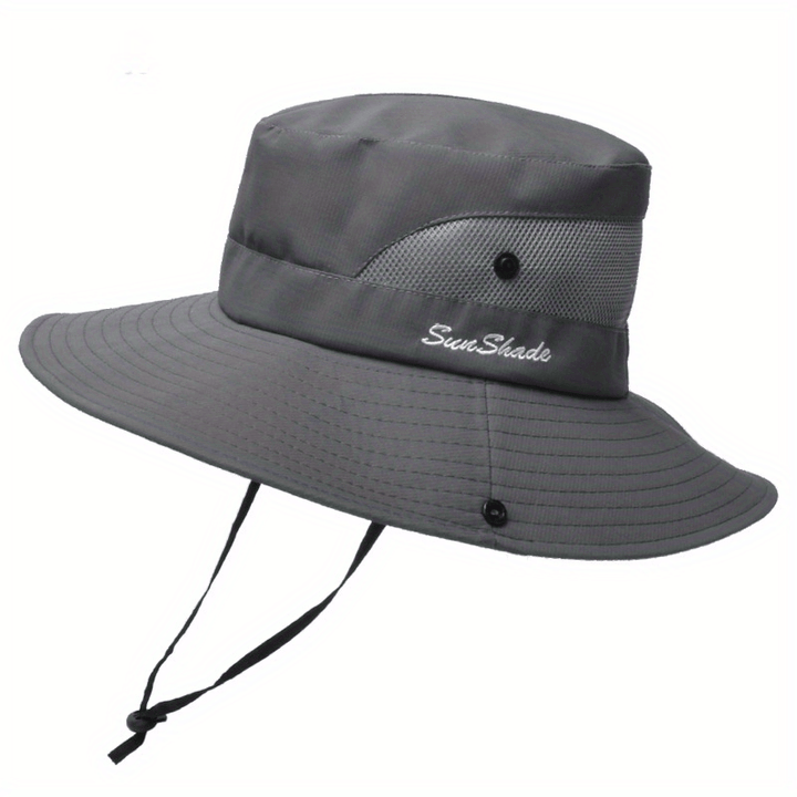 Stylish women's UV protection sun hat with a wide brim – Livia-Pure Grey-The Livary