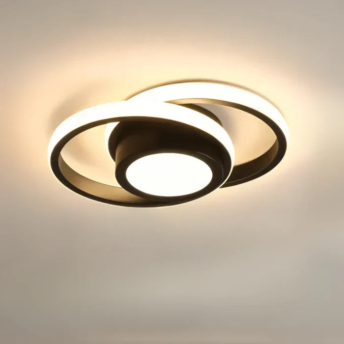 Modern LED Ceiling Lamp with Double Ring Design - Twilight Rings