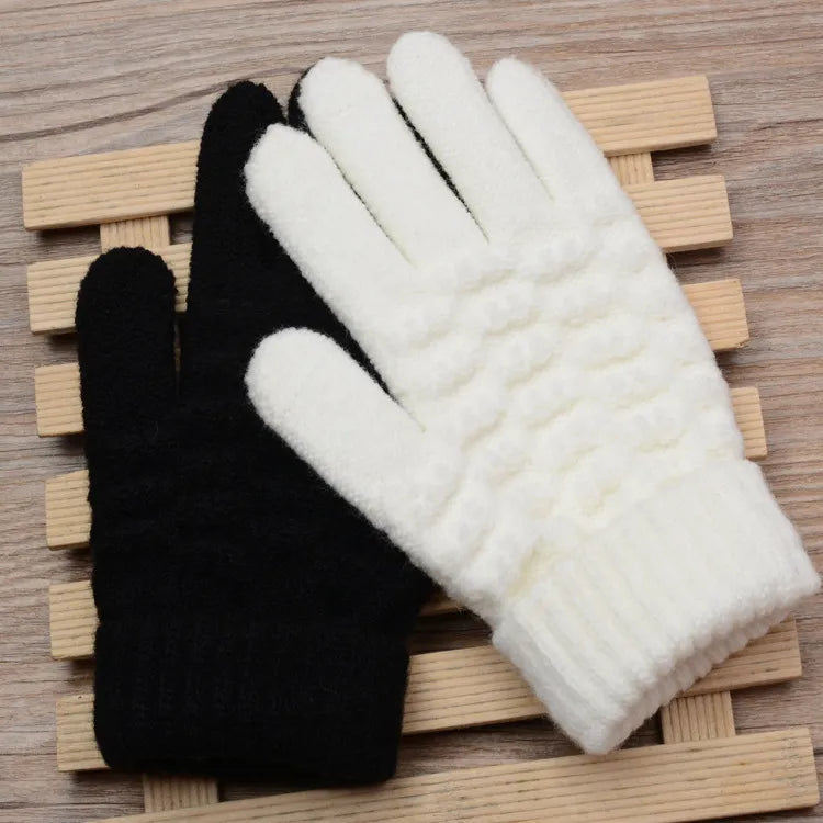 Knitted Touchscreen Gloves for Women - Amara-Black-The Livary