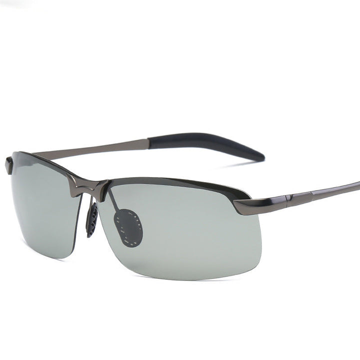 Stylish self-tinting polarised glasses for day & night – Nils-Dark grey-Grey-The Livary