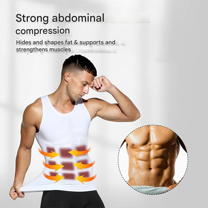 Corrective Shirt with Shaping Effect – Noah-Black-M (50-65kg)-The Livary
