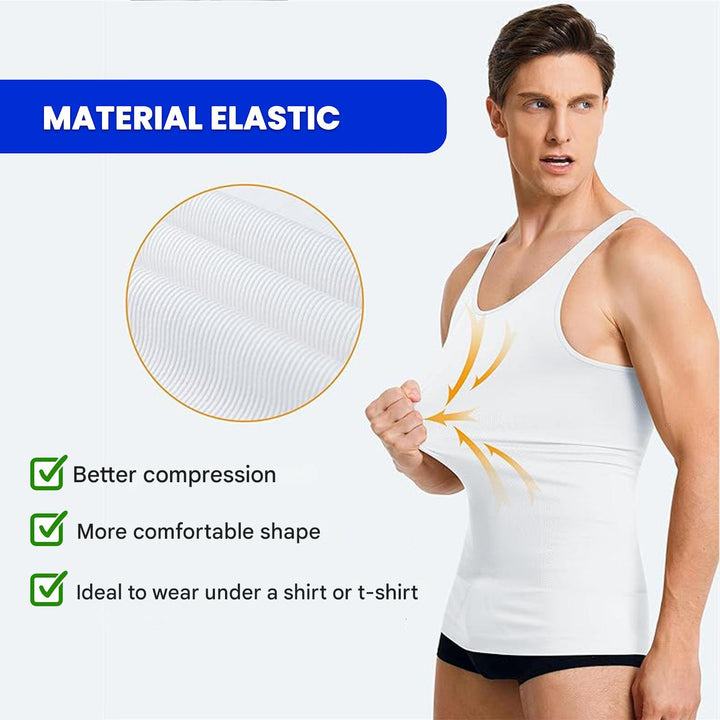 Corrective Shirt with Shaping Effect – Noah-Black-M (50-65kg)-The Livary