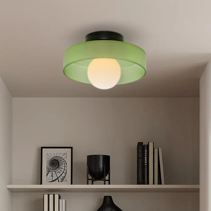 Round Ceiling Lamp with Stylish Functionality - LumiSphere-D9.82*H5.91 inches-Orange-The Livary