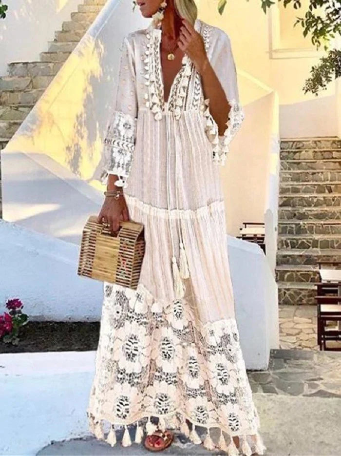 Stylish figure-hugging lace dress for women – Elina-White-S-The Livary