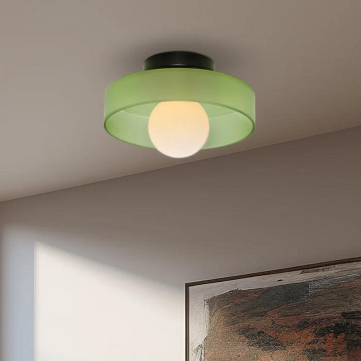 Round Ceiling Lamp with Stylish Functionality - LumiSphere-D9.82*H5.91 inches-Orange-The Livary