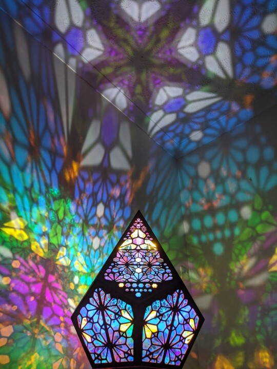 Stained Glass Style LED Table Lamp - LumiAura-The Livary
