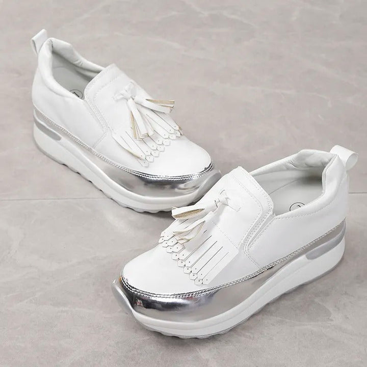Breathable women's sneakers with timeless style – Isabella-White-3-The Livary