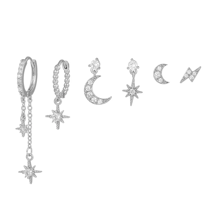 Enchanting Star Light Earrings - Astrid-Star Chain Earrings-The Livary