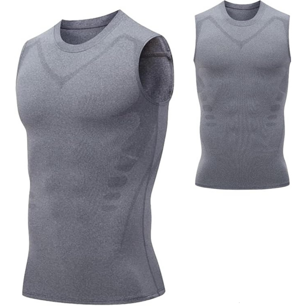 Corrective Dress Shirt – CoreForm Bodyshape-Gray-S (50-70kg)-The Livary