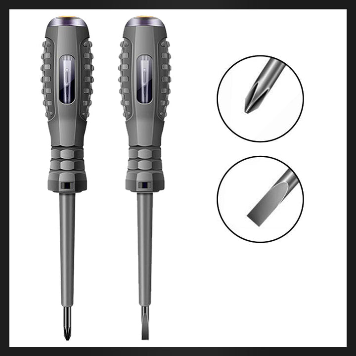 2-in-1 Screwdriver and Voltage Detector – SparkPro-2 pieces - (Crosshead + Slotted)-The Livary