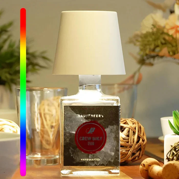 Portable LED Bottle Lamp - GlowBottle-White-3 Colours-The Livary