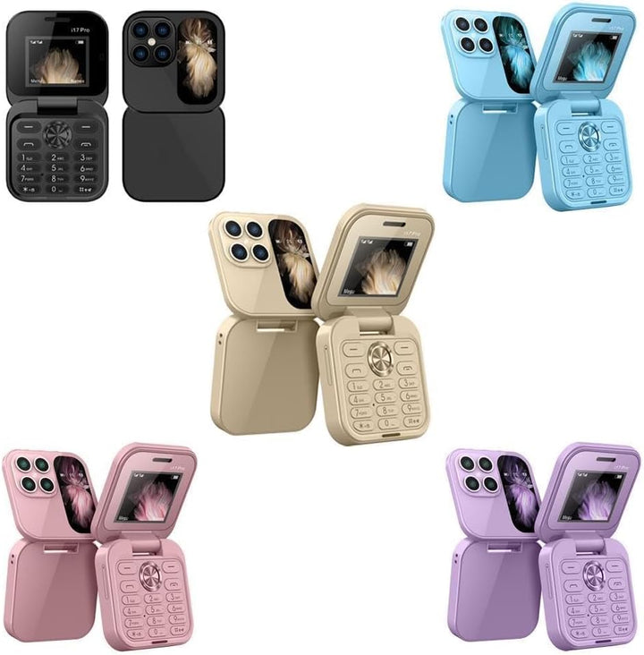 Foldable Mini Phone – FlipLite-Black-The Livary