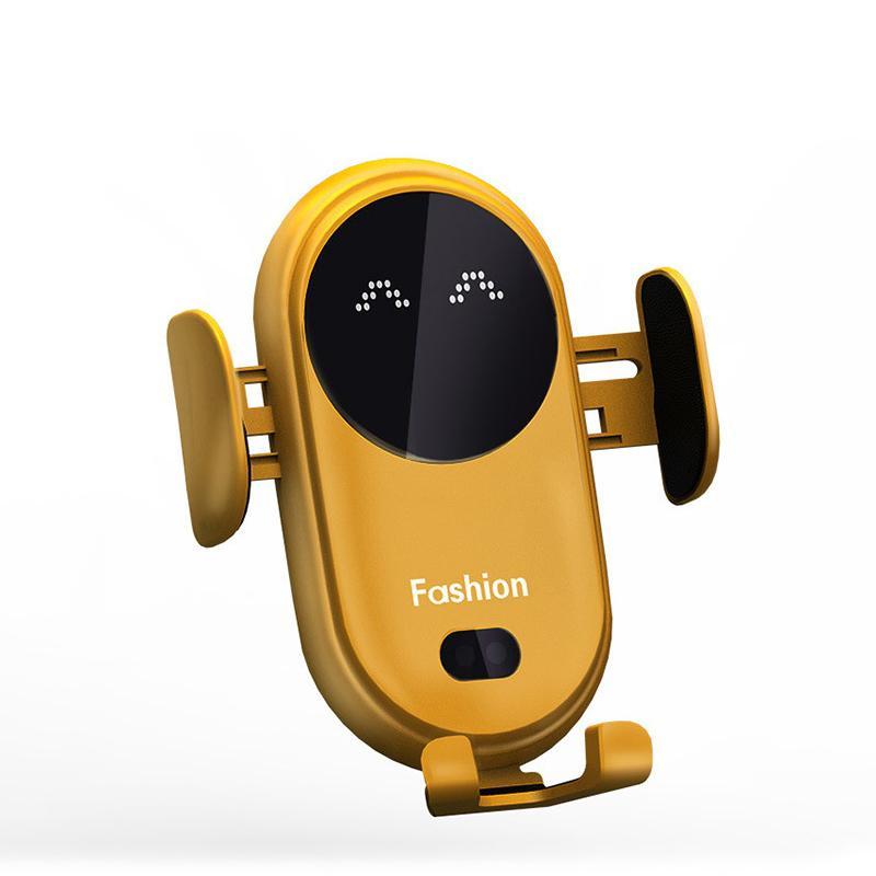 Phone holder with Wireless Charger – Voltix-Yellow-The Livary