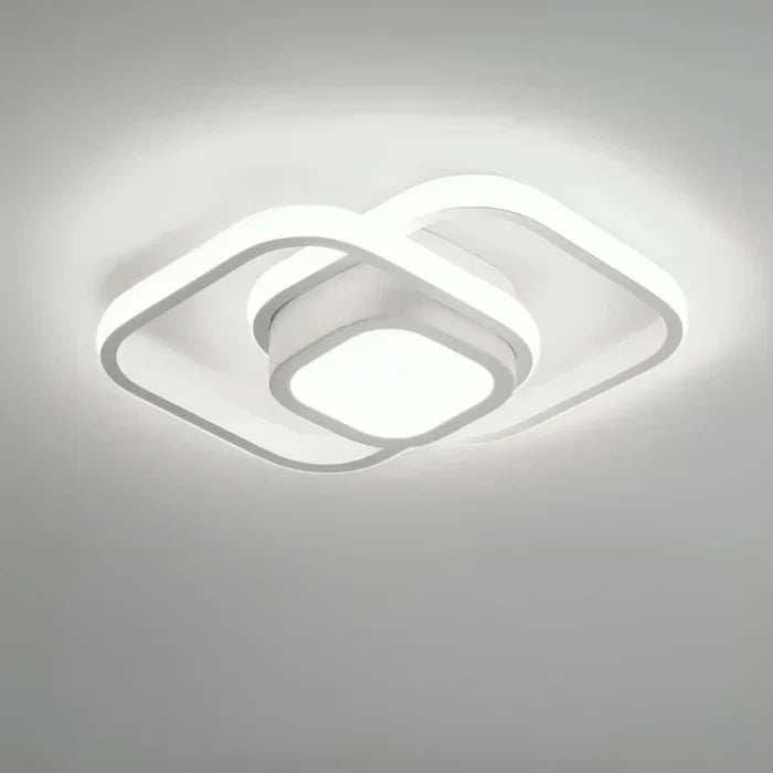 Modern LED Ceiling Lamp with Double Ring Design - Twilight Rings