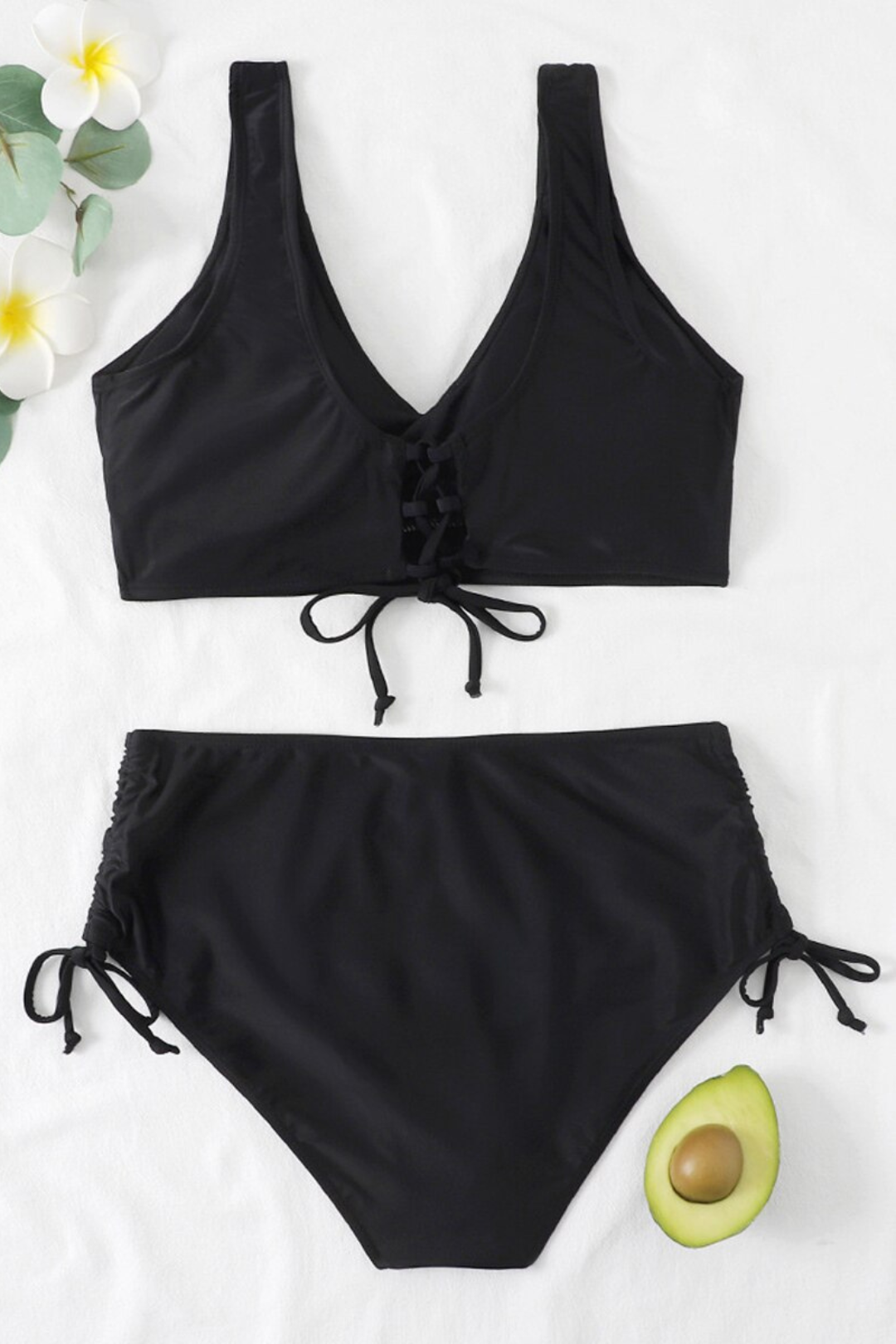 Smooth Bikini Set with Sporty Twist – Solea-Black-S-The Livary