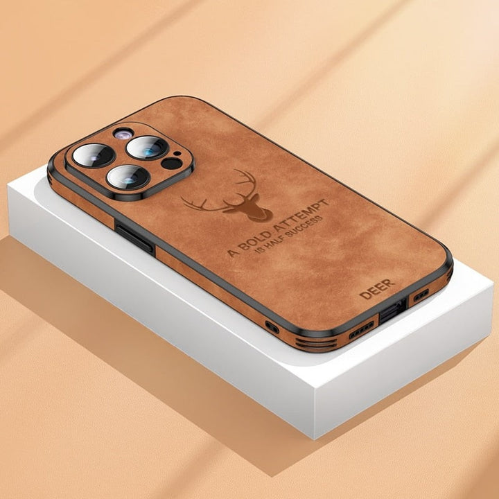 Luxury Deer Leather iPhone Case - Veltro