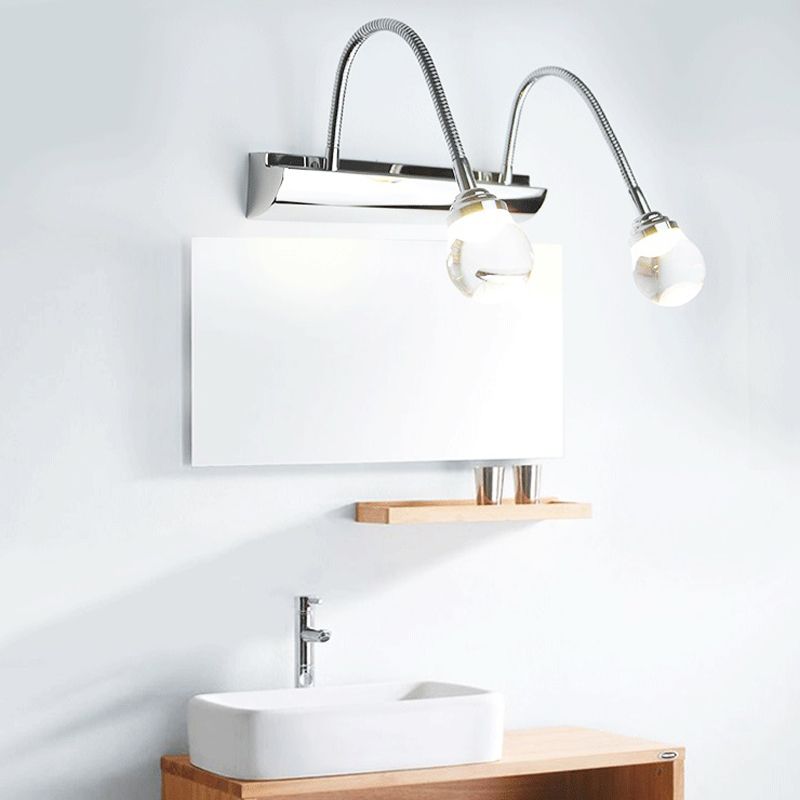 Curved LED Wall Lamp – Arcus-2 lamps-White Light-40cm-The Livary