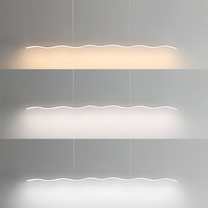 LED Pendant Lamp with Trendy Wave Line Design - WaveGlow-Black-Warm white-The Livary