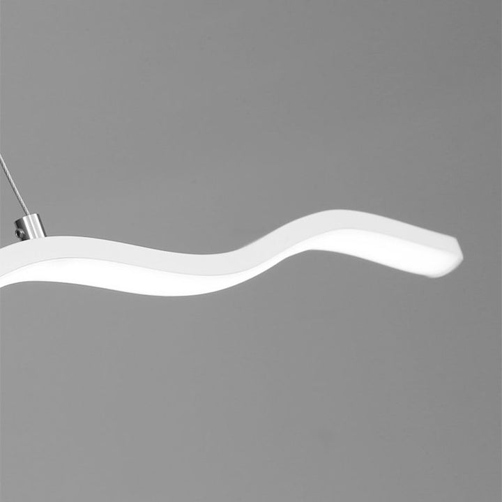 LED Pendant Lamp with Trendy Wave Line Design - WaveGlow-Black-Warm white-The Livary