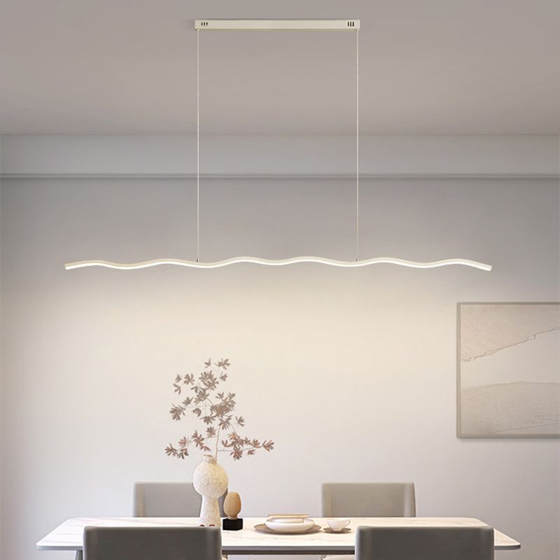 LED Pendant Lamp with Trendy Wave Line Design - WaveGlow-White-Warm white-The Livary