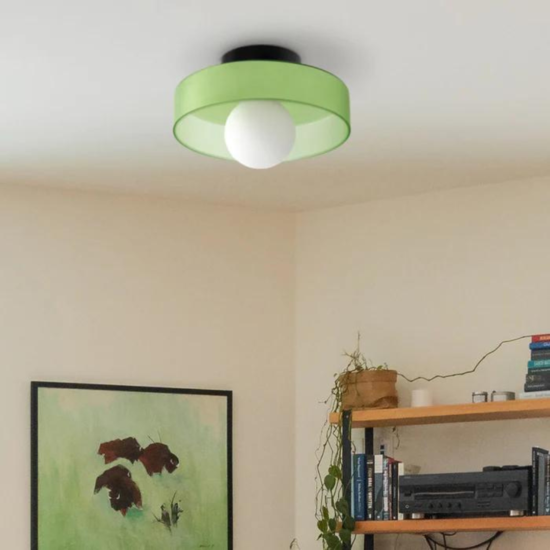 Round Ceiling Lamp with Stylish Functionality - LumiSphere-D9.82*H5.91 inches-Orange-The Livary