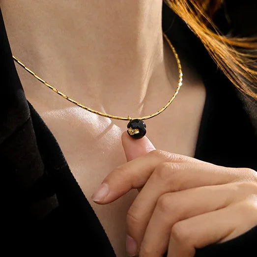 Vintage Golden Crack Necklace - Iris-The Livary