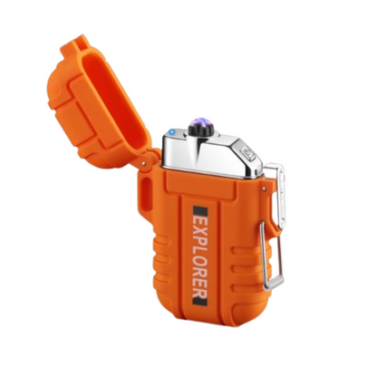 Waterproof and Windproof Storm Lighter - SurvivalFlame-Orange 1-The Livary