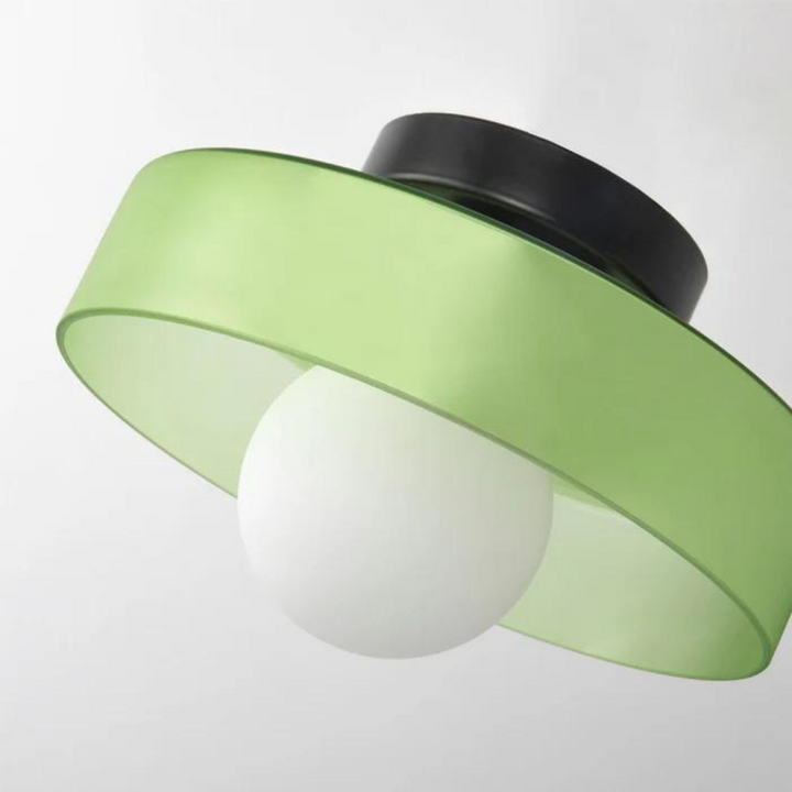 Round Ceiling Lamp with Stylish Functionality - LumiSphere-D9.82*H5.91 inches-Orange-The Livary