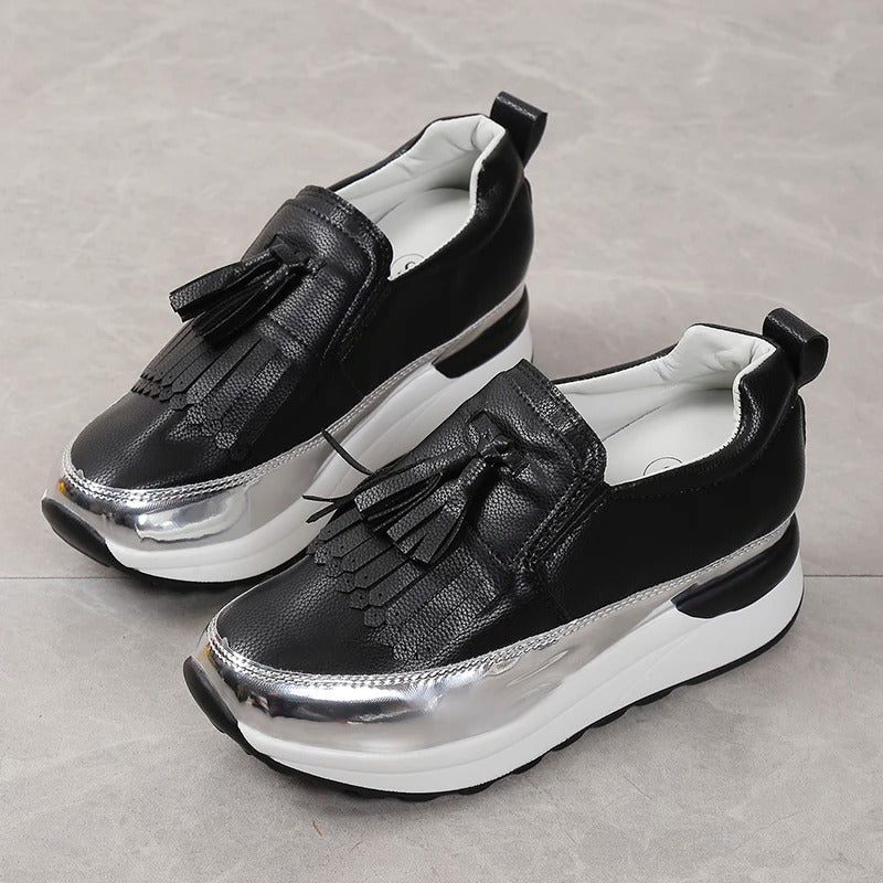 Breathable women's sneakers with timeless style – Isabella-White-3-The Livary