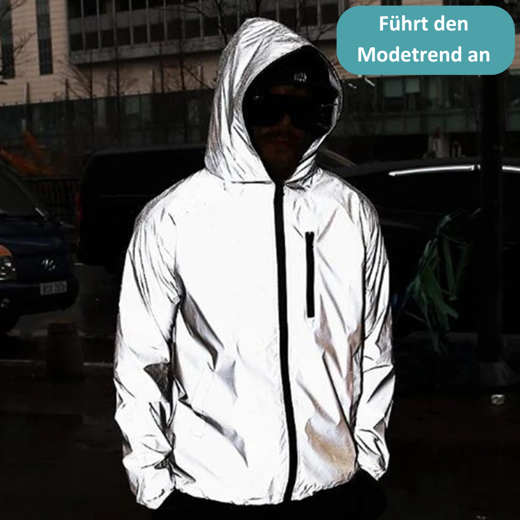 High-Reflective and Waterproof Unisex Rain Jacket - LumiSafe-S-The Livary