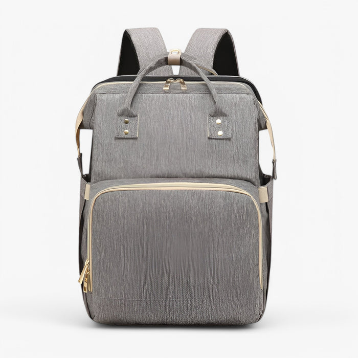 Multi-Functional Changing Bag with Pull-Out Baby Cot – Noëlle-Grey-The Livary