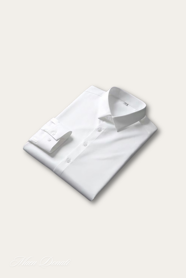 Stylish Satin Men's Shirt – Dario-White-The Livary
