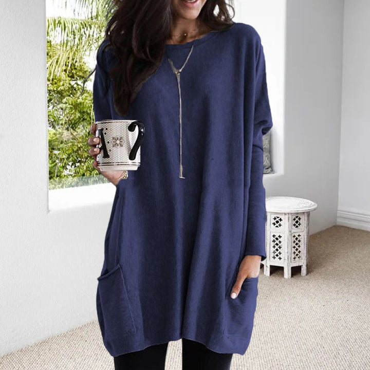 Comfortable Ladies' Sweater - Lina-Dark blue-S-The Livary