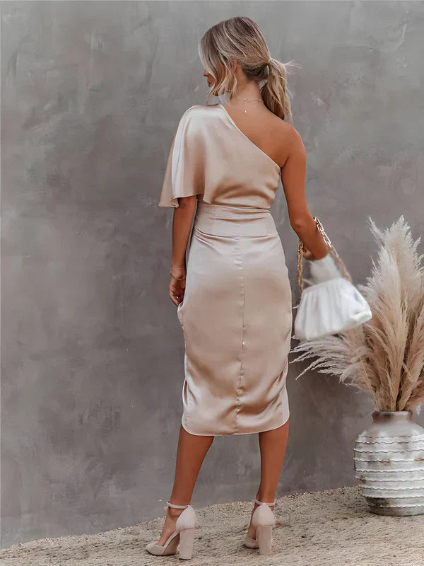 Trendy Silk Party Dress - Celina-Blue-XS-The Livary