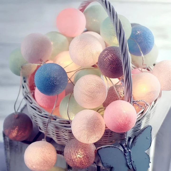 Atmospheric Ball String Lights - LumaBreeze-Macaron-59.05 inch es-USB-The Livary