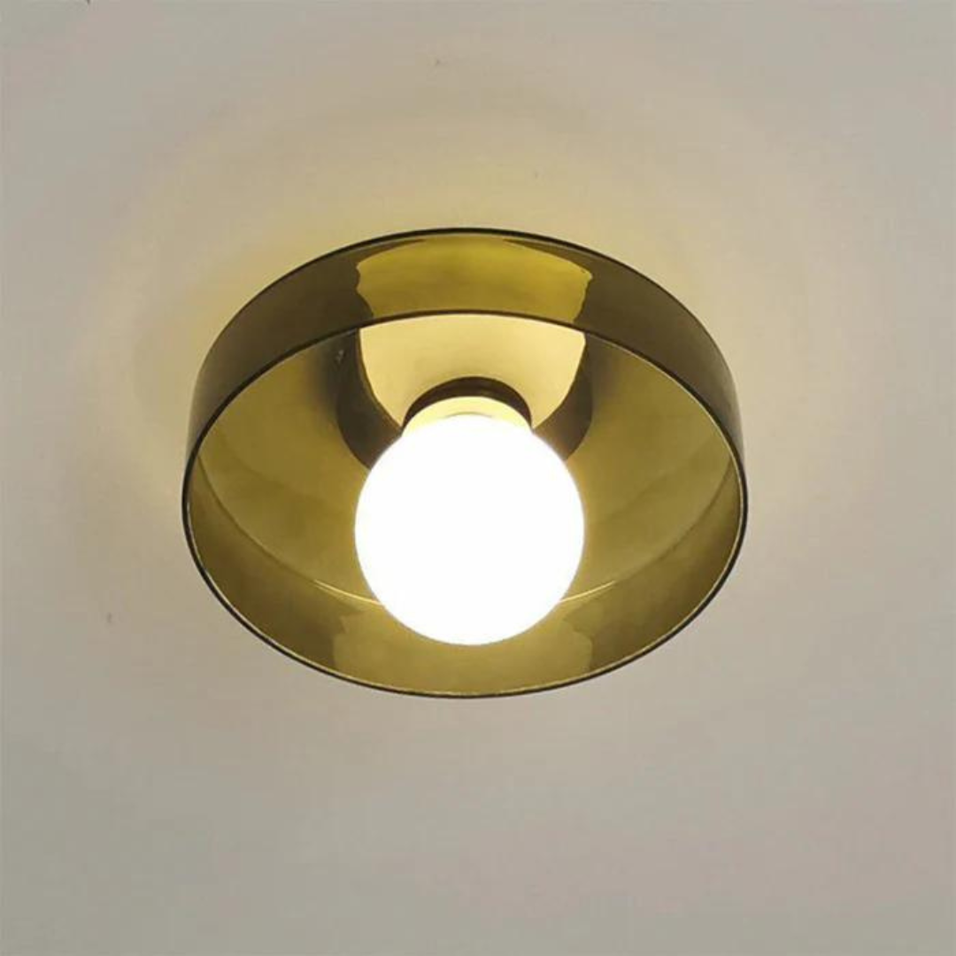 Round Ceiling Lamp with Stylish Functionality - LumiSphere-D9.82*H5.91 inches-Orange-The Livary