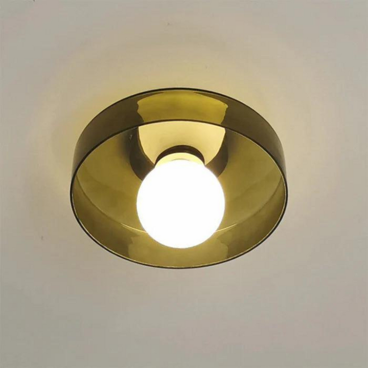 Round Ceiling Lamp with Stylish Functionality - LumiSphere-D9.82*H5.91 inches-Orange-The Livary