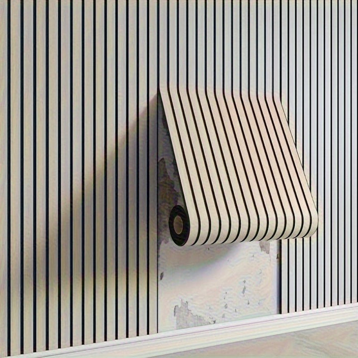 3D Self-adhesive Wall Panels with Realistic Wood Appearance - Wallvera-Beige-1 roll-The Livary