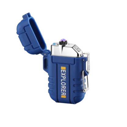 Waterproof and Windproof Storm Lighter - SurvivalFlame-Blue 1-The Livary
