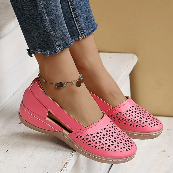 Comfortable Summer Shoes for Women - Melina-White-2.5-The Livary