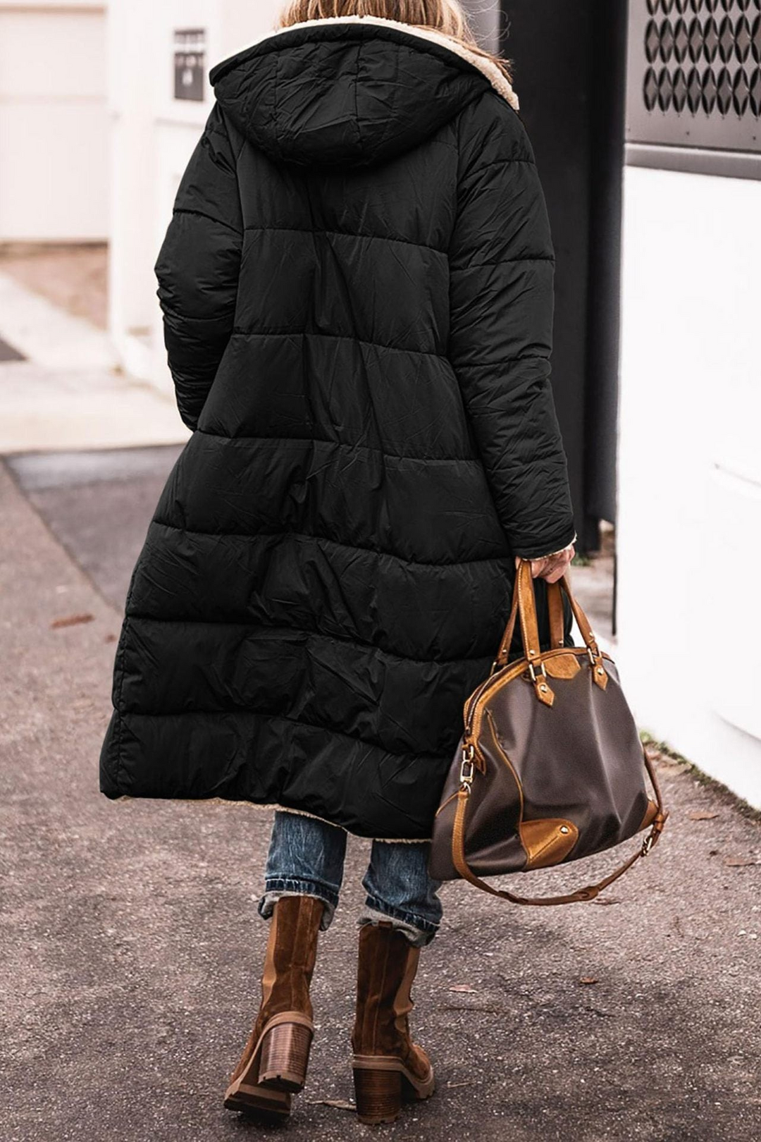 Trendy Double-Sided Ladies Winter Coat - Sofia-Brown-S-The Livary