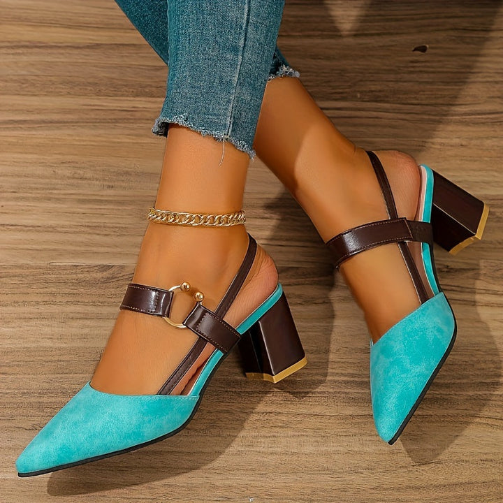 Orthopaedic Stylish Heels – Gabrielle-Sky blue-3-The Livary