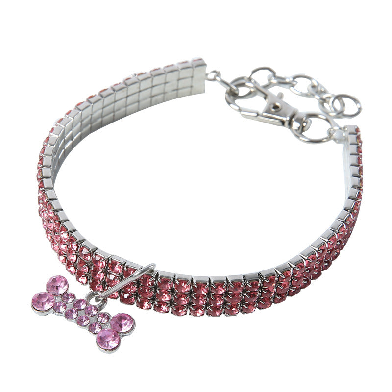 Premium Pet Collar - Bling It On-Pink-S 7.68x.79x.39 inches-The Livary