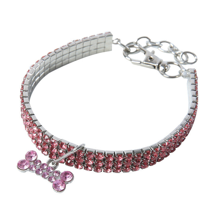 Premium Pet Collar - Bling It On-Pink-S 7.68x.79x.39 inches-The Livary