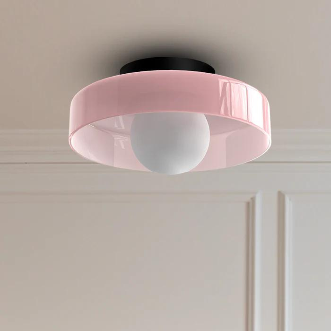 Round Ceiling Lamp with Stylish Functionality - LumiSphere-D9.82*H5.91 inches-Orange-The Livary