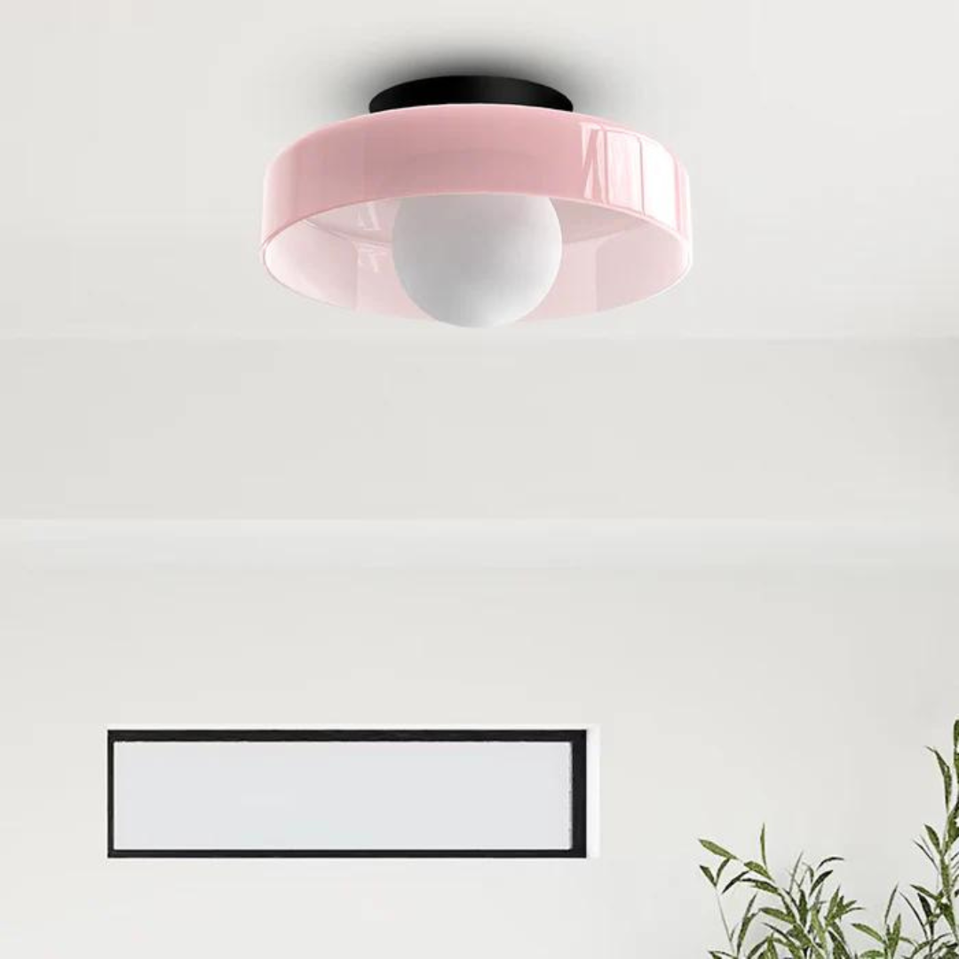 Round Ceiling Lamp with Stylish Functionality - LumiSphere-D9.82*H5.91 inches-Orange-The Livary