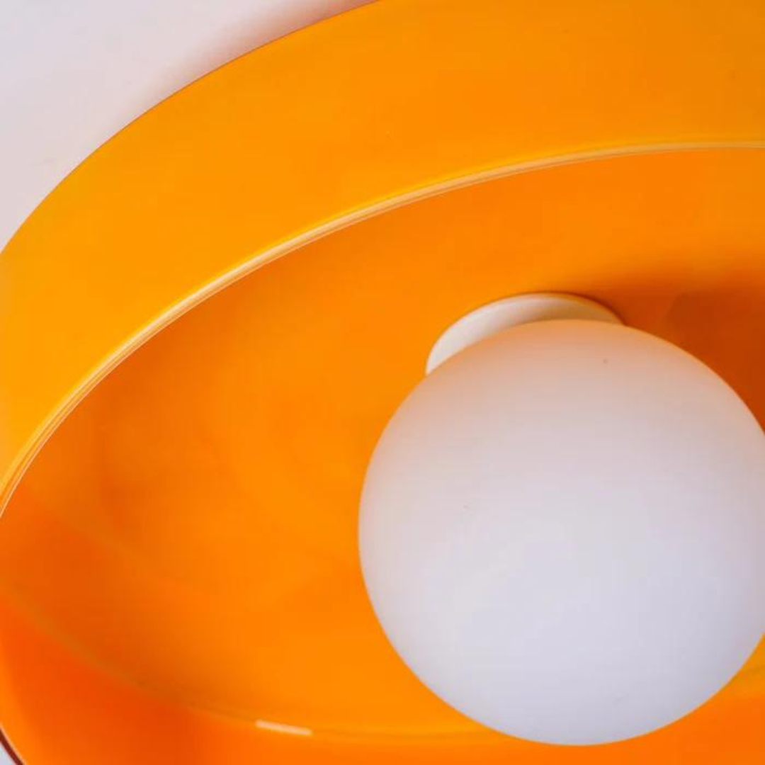 Round Ceiling Lamp with Stylish Functionality - LumiSphere-D9.82*H5.91 inches-Orange-The Livary