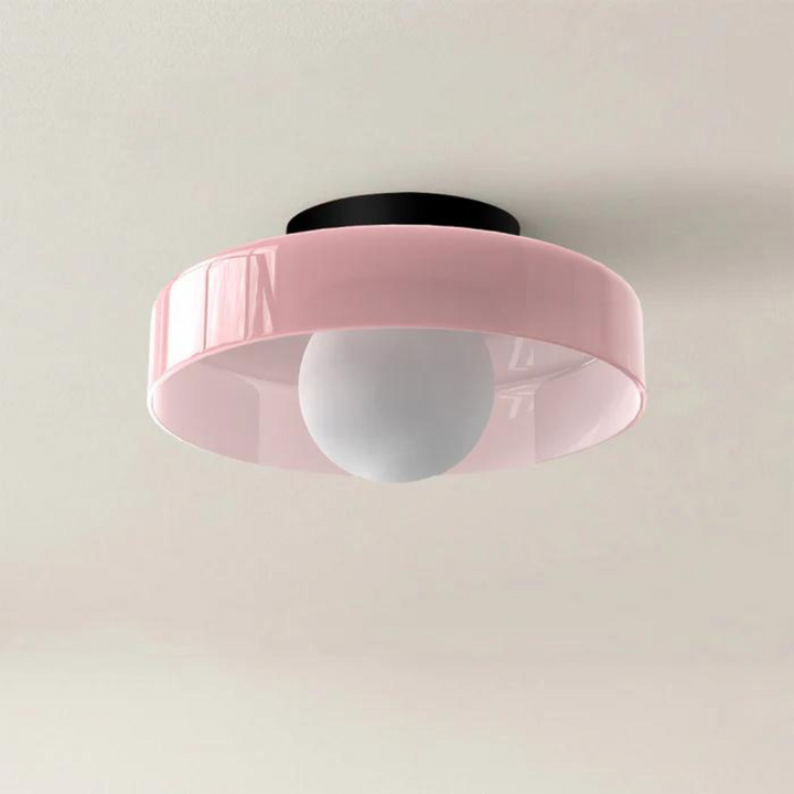 Round Ceiling Lamp with Stylish Functionality - LumiSphere-D9.82*H5.91 inches-Orange-The Livary